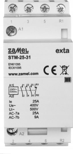 Zamel Ρεле за фаза 25Спецификация с Напрежение 230V