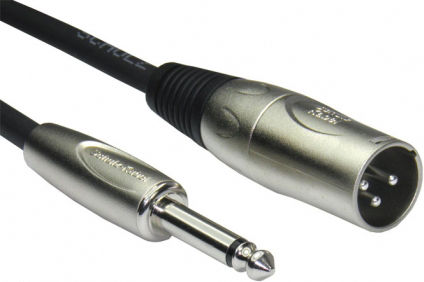 Schulz Kabel Cable XLR male - 6.3mm male Μαύρο 0.15m S811