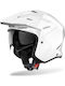 Airoh Kombakt бял гланц Мотоциклетна каска Джет ECE 22.06 1150гр с Sunvisor