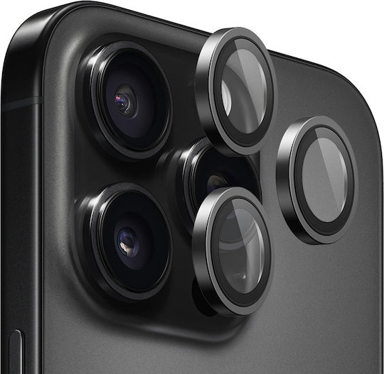 Blueo Протектор за камера Метална рамка Черен за iPhone 14 Pro, iPhone 14 Pro Max