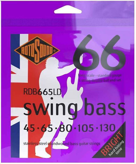 Rotosound Rdb66ld Набор Басови Струни Неръждаема Стомана 45 - 130