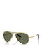 Ray Ban Unisex Γυαλιά Ηλίου με Χρυσό Μεταλλικό Σκελετό και Πράσινο Polarized Φακό RB3925 001/58