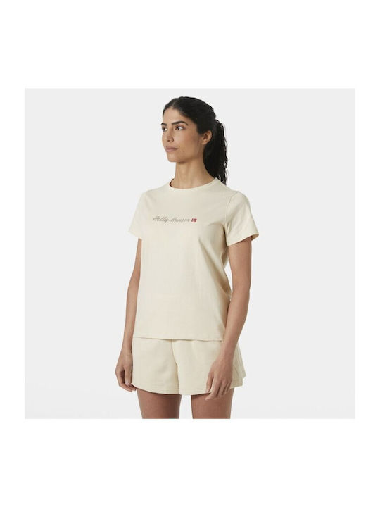 Helly Hansen Graphic Women's T-shirt Beige