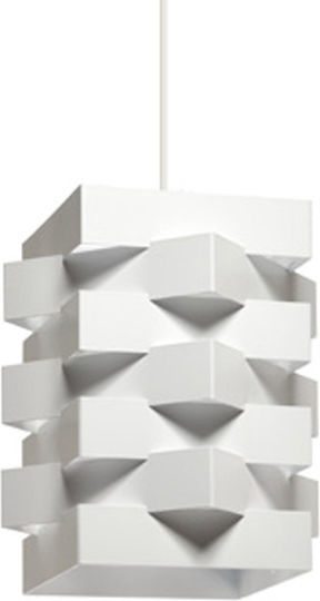 Gallis Robot Pendant Light White with Socket E27 26x26x37cm
