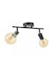 Double Spot with Socket E27 in Black Color