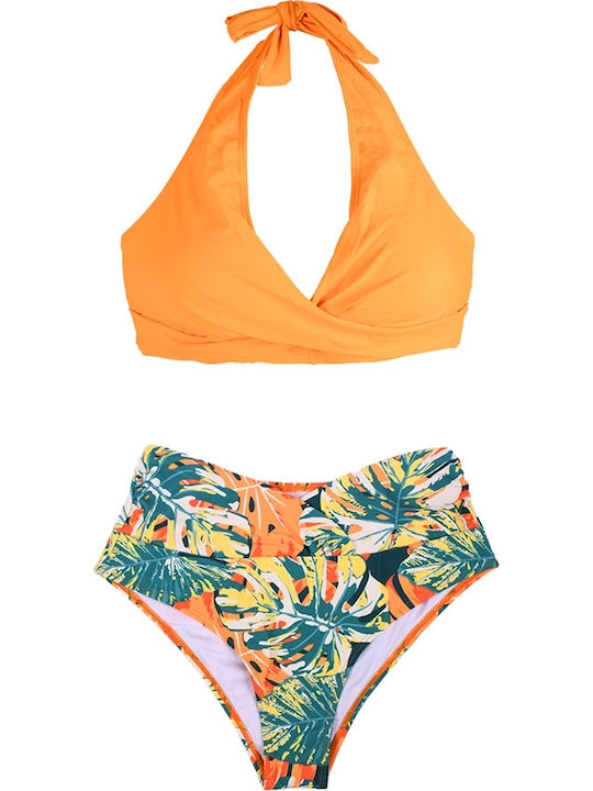 Modern Ocean Set Bikini High Waist Floral Yellow