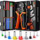 Crimping Tool Premium Electric Cable Crimping Kit 770 Terminals 9 Types 0.25-10 mm² Automatic Adjustment Tool Storage Transport Case