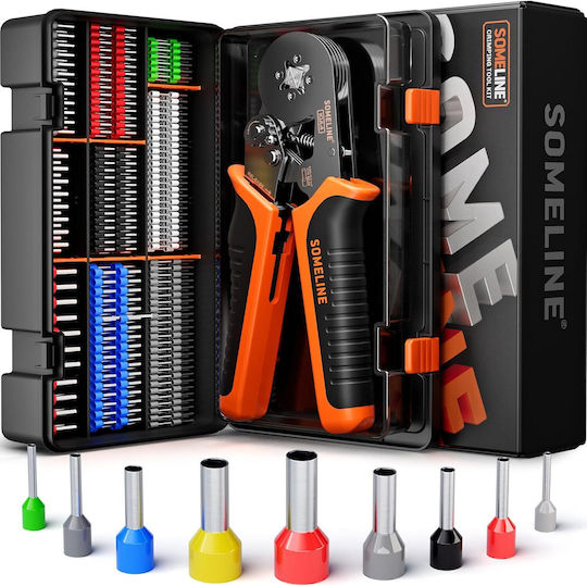 Crimping Tool Premium Electric Cable Crimping Kit 770 Terminals 9 Types 0.25-10 mm² Automatic Adjustment Tool Storage Transport Case