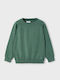 Kinderpullover Langarm Grün Basic