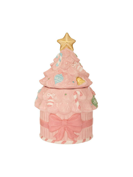 Iliadis Weihnachtliche Keksdose Keramik Rosa L27xB16xD16.5cm.