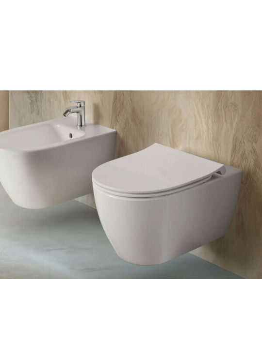 Ideal Standard I.life B Монтирана на стена тоалетна с тоалетна чиния с Стройна Капак Duroplast 8014140521358