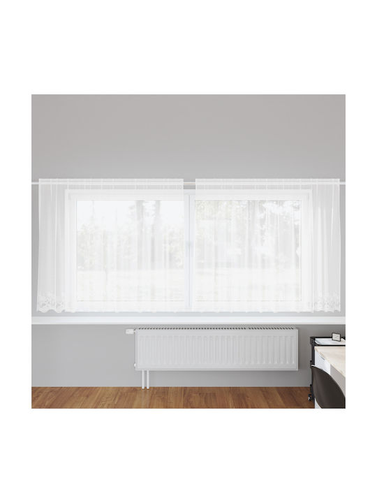 vidaXL Κουρτίνα Παραθύρου με Τρέσα Λευκή 160x300εκ.