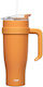 Cook Concept Handled Tumbler Θερμός Ανοξείδωτο / Πλαστικό 1.2lt Πορτοκαλί με Λαβή και Καλαμάκι