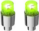 Fire Flys Wheel Tire Valve Cap Flash Led 2 Pieces Green