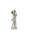 J-line Couple Child Poly White Taupe 11.5lx12.5wx31h