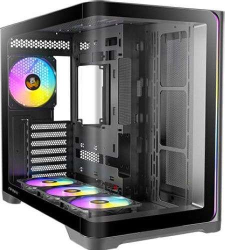 Antec C5 Геймърско бюро Midi Tower Компютърна кутия със страничен прозорец и ARGB осветление Черен