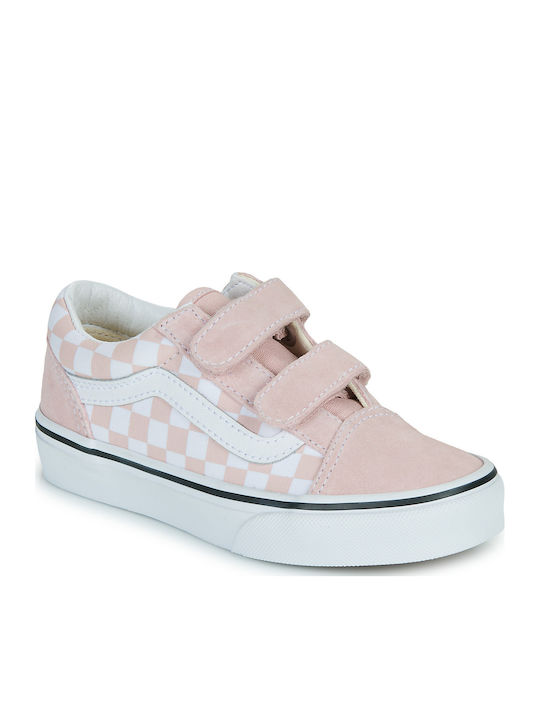 Vans Old Skool V Παιδικά Sneakers με Σκρατς Ροζ
