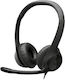 Logitech H390 На ушите Мултимедийни слушалки с микрофон и връзка USB-C в Черен цвят