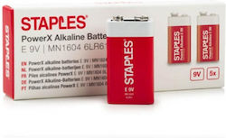 Staples Powerx 9V 5τμχ STP390683