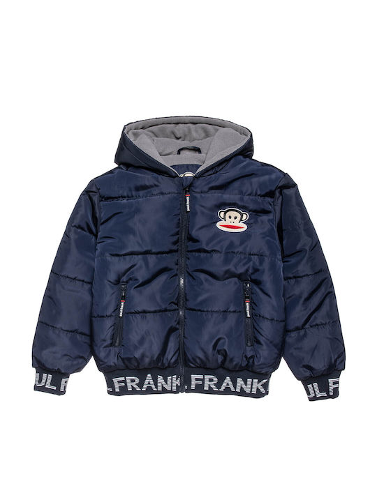 Kids' Casual Jacket with Hood Navy Blue