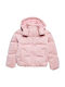 Kids' Quilted Jacket with Lining & Hood Pink
