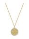 Graloro Necklace Constantine Amulet from Gold Plated Silver with Zircon