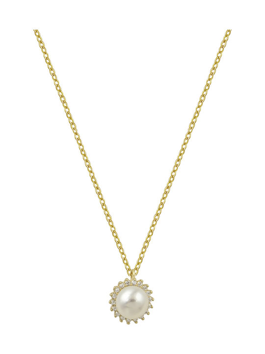 Graloro from Gold Plated Silver with Pearls & Zircon