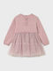 Children's Dress Long Sleeve Tulle Pink