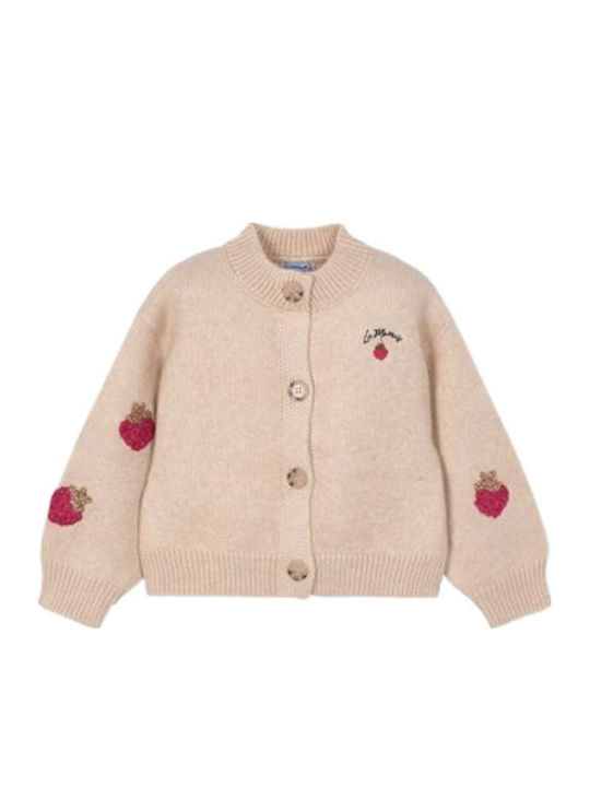 Mayoral Kids Cardigan Knitted Beige