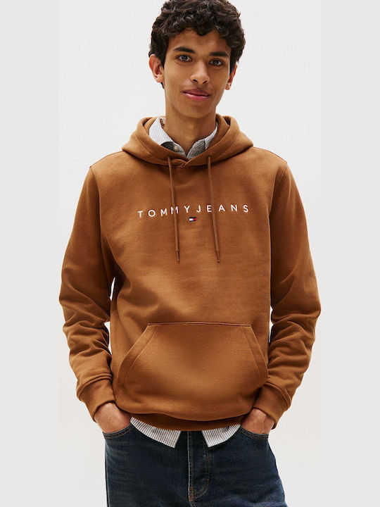 Tommy Hilfiger Φούτερ με Κουκούλα Καφέ