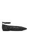 Leopard Ballerinas With strap Gray