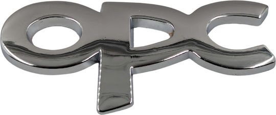 Aufkleber Opel Logo Opc 83mm X 37mm Chrom 1 Stück Zemb-opel-01