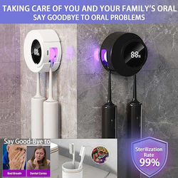 Base Toothbrush Support Base with Automatic Toothpaste Dispenser Wallpaper Metallic with Suction Cup