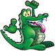 Universal Crocodile Lux Label Decorative Sticker 2pcs 5025p Print