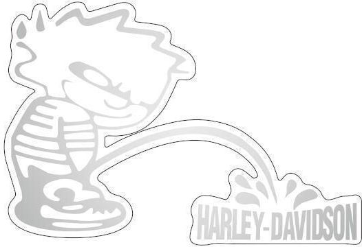 Autocolant Mqp5p Harley-Davidson Set Argintiu Print