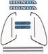 Αυτοκολλητα Honda C-50c Μπλε Σετ