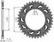 Sunstar Pinion spate pentru Yamaha XT