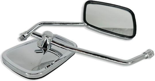 A-Pro Motorcycle Mirrors 2pcs Silver