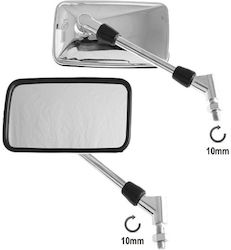 A-Pro Motorcycle Mirrors 2pcs Silver