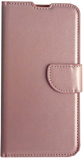 C21y Book Δερματίνης Ροζ Χρυσό (Realme C21Y / C25Y) OEM