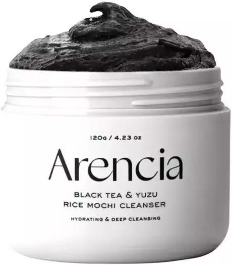 Black Tea & Yuzu Rice Mochi Facial Cleansing Cream for Brightening and Moisturizing Action 120g