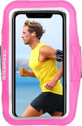 Haweel Universelle Handyhülle Armbinde Schlüsselhülle & Öffnung für Kopfhörer Magenta