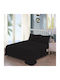 Casa Colori Παπλωματοθήκη Μονή 100% Βαμβάκι 160x240 Black
