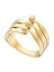 Graloro Damen Ring aus Stahl Vergoldet