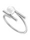 Graloro Damen Ring mit Perlen aus Stahl