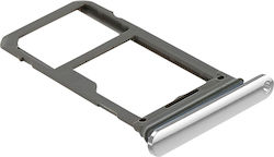 Clappio Nano Sim-Kartenhalter Samsung Galaxy S7 Edge Micro-SD Slot Weiß