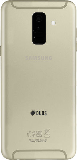 Samsung Original Battery Cover Galaxy A6 Plus Integrated Adhesive Gold