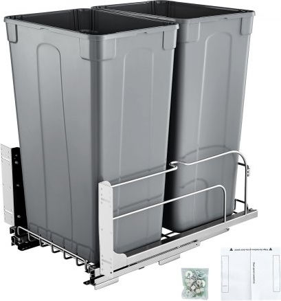 Vevor Plastic Waste Bin Gray