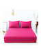 Kotonia Home Cearșaf Single cu Elastic 100x200+30cm. Fuchsia