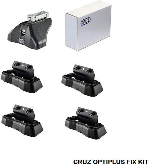 End Legs Car Roof Bars Cruz Optiplus Fix 936-064 Toyota Corolla Cross 2022+ Set of 4 Pieces